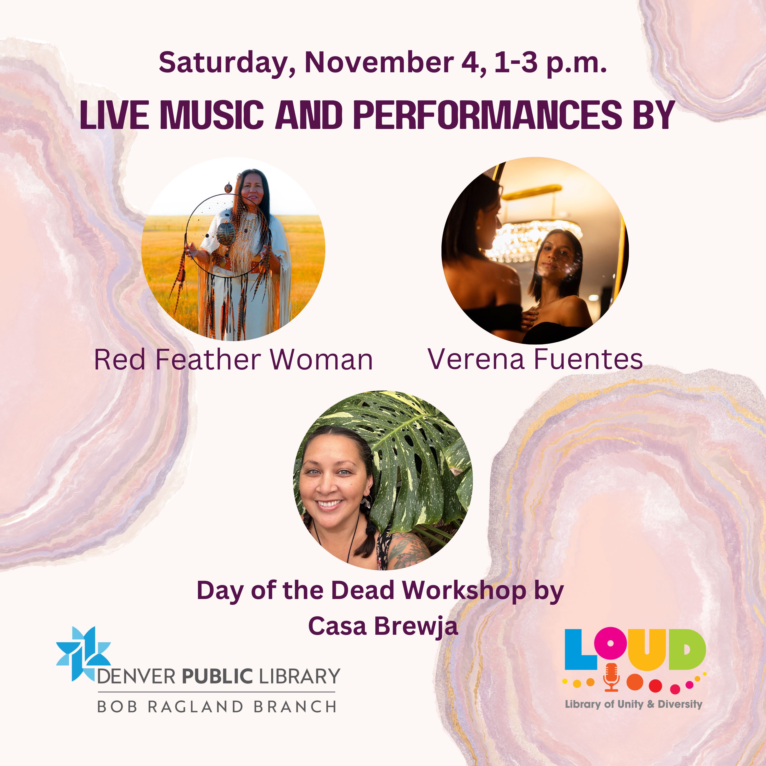Live Music and Performances by Red Feather Woman and Verena Fuentes